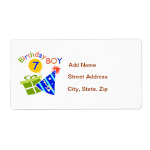 7th Birthday - Birthday Boy Shipping Labels