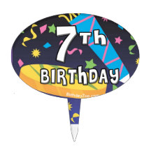 7th Birthday Cake Toppers