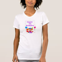 7th birthday clown T-shirt