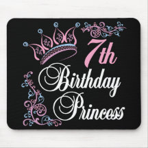 7th Birthday Princess Mouse Pad