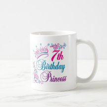 7th Birthday Princess Mugs
