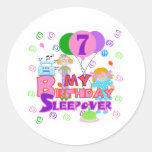 7th Birthday Sleepover Sticker
