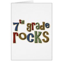 7th Grade Rocks Seventh Greeting Card