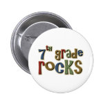7th Grade Rocks Seventh Pinback Buttons