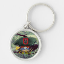 7th special forces green berets vietnam Keychain