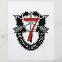 7th Special Forces Group Crest Personalized Flyer