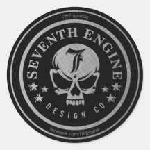 7thSkull Shield Stickers