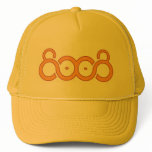 8008 Logo V. Dark Orange on Yellow Hat