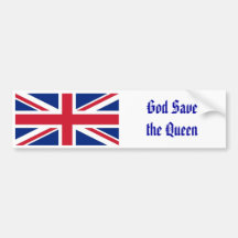 800px-Flag_of_the_United_Kingdom_svg, God Save ... Bumper Sticker