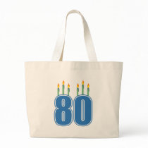 80 Birthday Candles (Blue / Green) Tote Bag