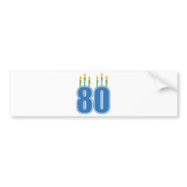 80 Birthday Candles (Blue / Green)
