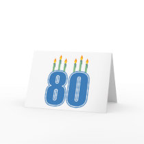 80 Birthday Candles (Blue / Green)