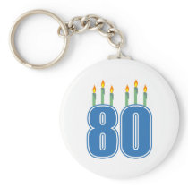 80 Birthday Candles (Blue / Green)