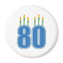 80 Birthday Candles (Blue / Green)