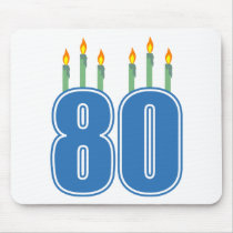 80 Birthday Candles (Blue / Green)