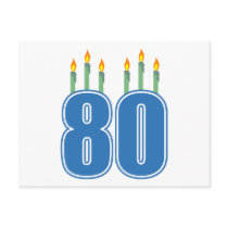 80 Birthday Candles (Blue / Green)