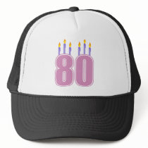 80 Birthday Candles (Pink / Purple)