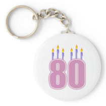 80 Birthday Candles (Pink / Purple)
