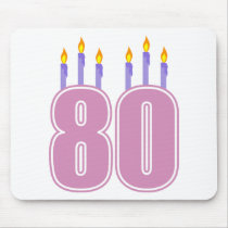 80 Birthday Candles (Pink / Purple)