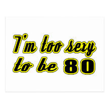 80 birthday designs post card