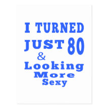 80 birthday designs postcard