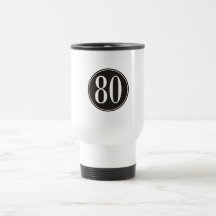 #80 Black Circle Coffee Mug
