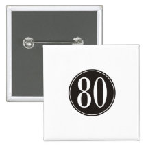 #80 Black Circle Pins