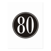 #80 Black Circle Postcards