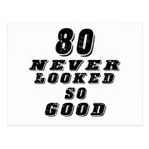 80 never looked so good postcards