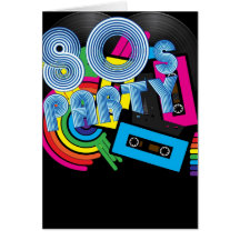 80 Retro Party Greeting Card