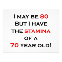 80 stamina custom invitation