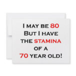 80 stamina custom invitation