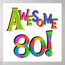 80 T-shirts et cadeaux impressionnants d'anniversa Poster