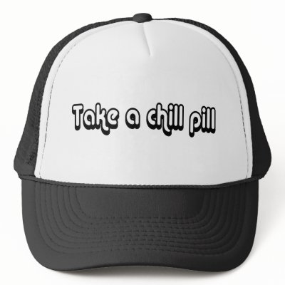 80's catch phase take a chill pill on a hat by 80scatchphrasestore