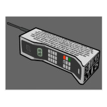 80s Cellphone with Text Postcard