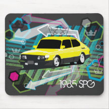 80's grunge Saab 900 SPG mousepad