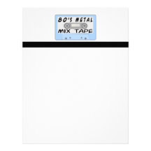 80s Metal Mix Tape Cassette Personalized Letterhead