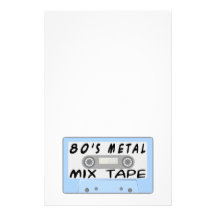 80s Metal Mix Tape Cassette Stationery