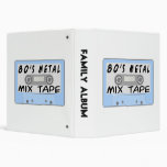 80s Metal Mix Tape Cassette Vinyl Binders