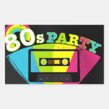 80s Party Background Sticker