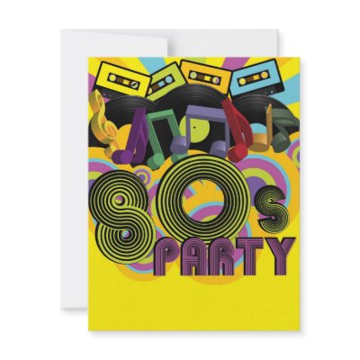 80s Party Personalized Invitations by JAM_Design
