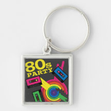 80s party keychains