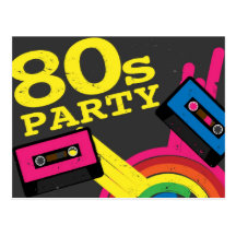 80s party post cards