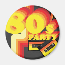 80s Party Refrigerator Magnets
