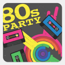 80s party sticker
