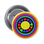 80s rainbow hearts pinback buttons