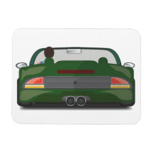 80s Retro Arcade Race Rectangle Magnets