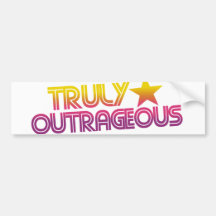 80s Retro Cartoon Truly outrageous Bumper Stickers