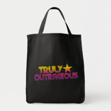 80s Retro Cartoon Truly outrageous Tote Bags