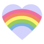 80's Retro Rainbow Heart Stickers